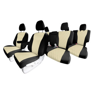 FH Group® - Neoprene 1st, 2nd and 3rd Row Black & Beige Custom Seat Covers