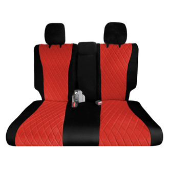 FH Group® - Neoprene 3rd Row Black & Red Custom Seat Covers