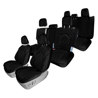 FH Group® - Neoprene 1st, 2nd and 3rd Row Black Custom Seat Covers