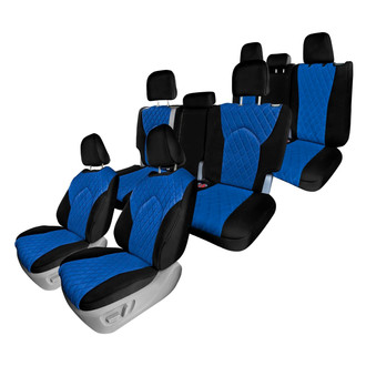 FH Group® - Neoprene 1st, 2nd and 3rd Row Blue Custom Seat Covers