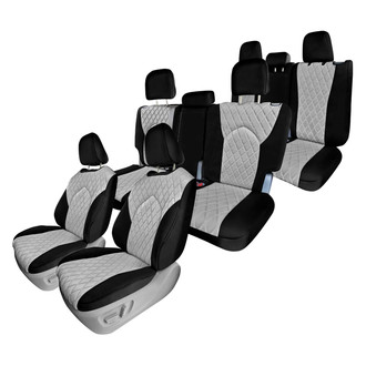 FH Group® - Neoprene 1st, 2nd and 3rd Row Gray Custom Seat Covers