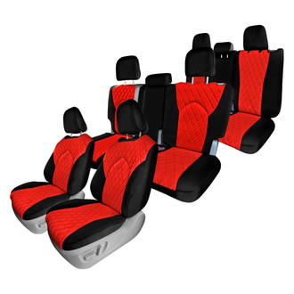 FH Group® - Neoprene 1st, 2nd and 3rd Row Red Custom Seat Covers