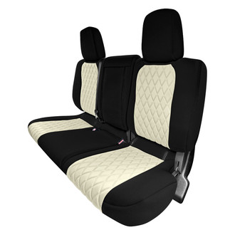 FH Group® - Neoprene 2nd Row Black & Beige Custom Seat Covers