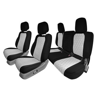 FH Group® - Neoprene 1st and 2nd Row Black & Gray Custom Seat Covers