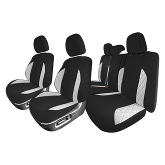 FH Group® - Neoprene 1st and 2nd Row Black & Gray Custom Seat Covers