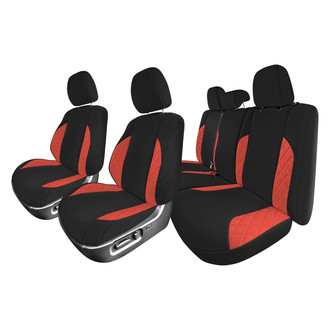 FH Group® - Neoprene 1st and 2nd Row Black & Red Custom Seat Covers