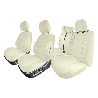 FH Group® - Neoprene 1st and 2nd Row Beige Custom Seat Covers