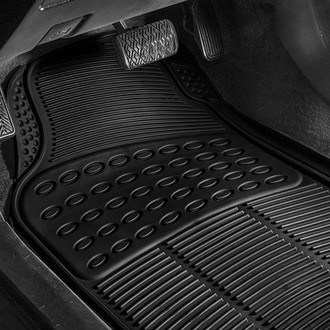 FH Group® - High Quality ClimaProof™ 1st & 2nd Row Black Rubber Floor Mat Set