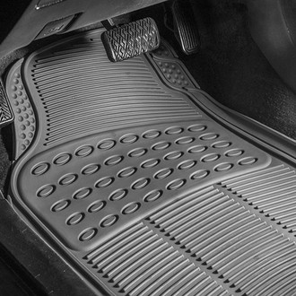 FH Group® - High Quality ClimaProof™ 1st & 2nd Row Gray Rubber Floor Mat Set
