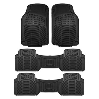 FH Group® - High Quality ClimaProof™ 1st, 2nd & 3rd Row Gray Rubber Floor Mat Set