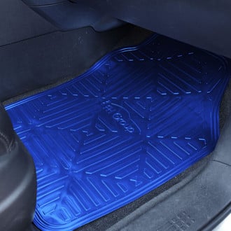 FH Group® - Metallic Finish Rubber Floor Mat Set