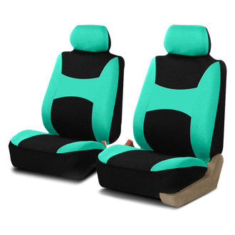 FH Group® - Light & Breezy Flat Cloth 1st Row Mint & Black Seat Covers
