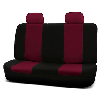 FH Group® - Flat Cloth 2nd Row Black & Burgundy Seat Covers