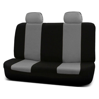 FH Group® - Flat Cloth 2nd Row Black & Gray Seat Covers