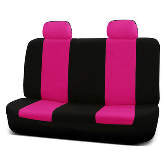 FH Group® - Flat Cloth 2nd Row Black & Pink Seat Covers