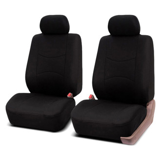 FH Group® - Flat Cloth 1st Row Black Seat Covers