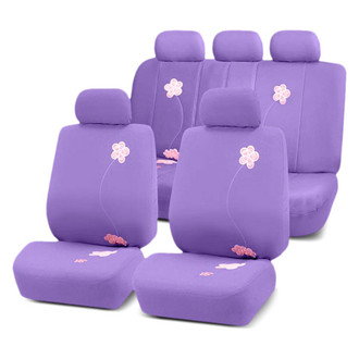 FH Group® - Floral 1st & 2nd Row Purple Seat Covers