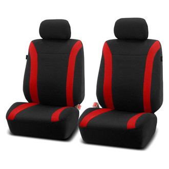 FH Group® - Cosmopolitan 1st Row Black & Red Seat Covers