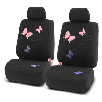 FH Group® - Butterfly 1st Row Black Seat Covers