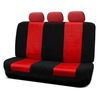 FH Group® - Trendy Elegance 3D Air Mesh 2nd Row Black & Red Seat Covers
