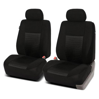FH Group® - Trendy Elegance 3D Air Mesh 1st Row Black Seat Covers