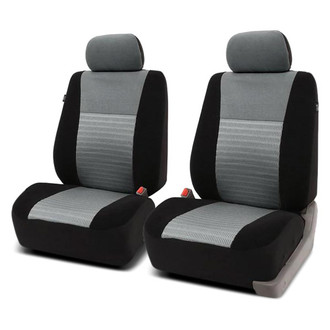 FH Group® - Trendy Elegance 3D Air Mesh 1st Row Black & Gray Seat Covers