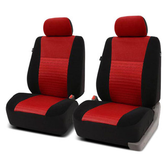 FH Group® - Trendy Elegance 3D Air Mesh 1st Row Black & Red Seat Covers