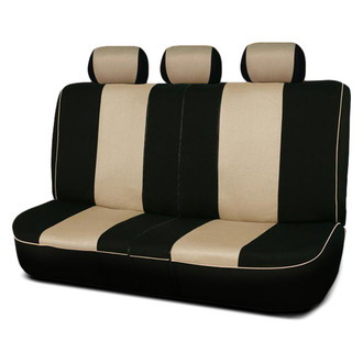FH Group® - Edgy Piping 2nd Row Black & Beige Seat Covers