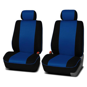 FH Group® - Edgy Piping 1st Row Black & Blue Seat Covers