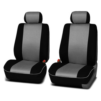FH Group® - Edgy Piping 1st Row Black & Gray Seat Covers