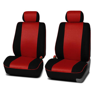 FH Group® - Edgy Piping 1st Row Black & Red Seat Covers
