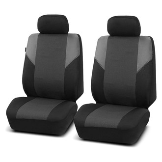 FH Group® - Timeless Cross Weave 1st Row Black & Gray Seat Cover