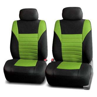 FH Group® - Premium 3D Air Mesh 1st Row Black & Green Seat Covers