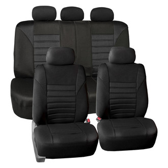 FH Group® - Premium 3D Air Mesh 1st & 2nd Row Black Seat Covers