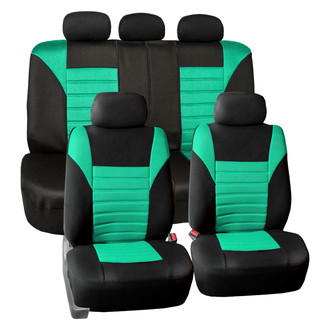 FH Group® - Premium 3D Air Mesh 1st & 2nd Row Black & Mint Seat Covers