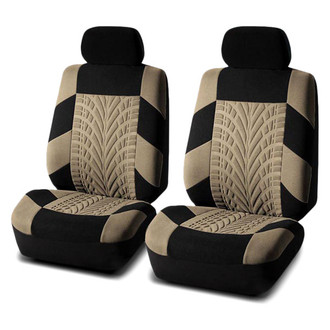 FH Group® - Travel Master 1st Row Black & Beige Seat Covers