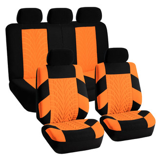 FH Group® - Travel Master 1st & 2nd Row Black & Orange Seat Covers