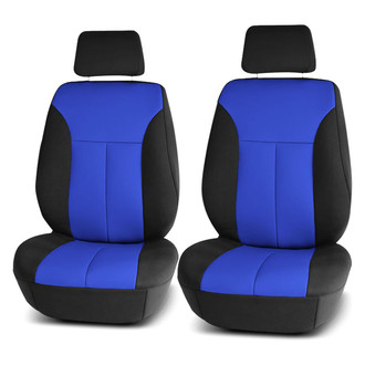 FH Group® - Neoprene Ultraflex 1st Row Black & Blue Seat Covers