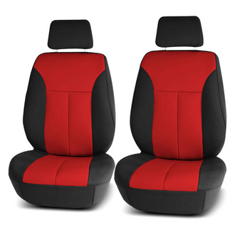 FH Group® - Neoprene Ultraflex 1st Row Black & Red Seat Covers