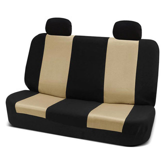 FH Group® - Classic Cloth 2nd Row Black & Beige Seat Covers
