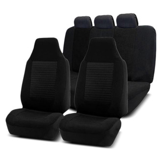 FH Group® - Premium Fabric 1st & 2nd Row Black Seat Covers