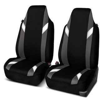 FH Group® - Supreme Modernistic 1st Row Black & Gray Seat Covers