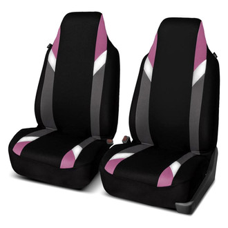 FH Group® - Supreme Modernistic 1st Row Black & Pink Seat Covers