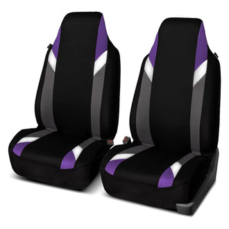 FH Group® - Supreme Modernistic 1st Row Black & Purple Seat Covers