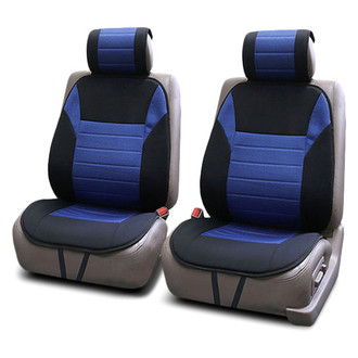 FH Group® - Premium 1st & 2nd Row Black & Blue Seat Cushions