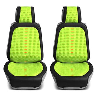 FH Group® - Colorful Ultra 1st Row Black & Green Seat Cushions