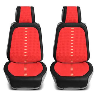FH Group® - Colorful Ultra 1st Row Black & Red Seat Cushions