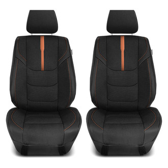 FH Group® - Ultra Sleek 1st Row Black & Brown Seat Cushions