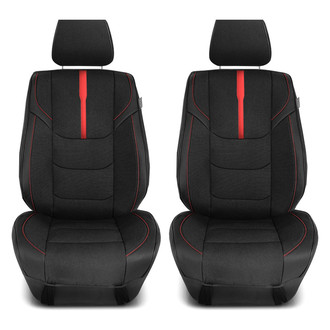 FH Group® - Ultra Sleek 1st Row Black & Red Seat Cushions