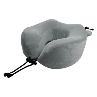 FH Group® - Ultimate Comfort Memory Foam Travel Neck Pillow, Gray